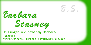 barbara stasney business card